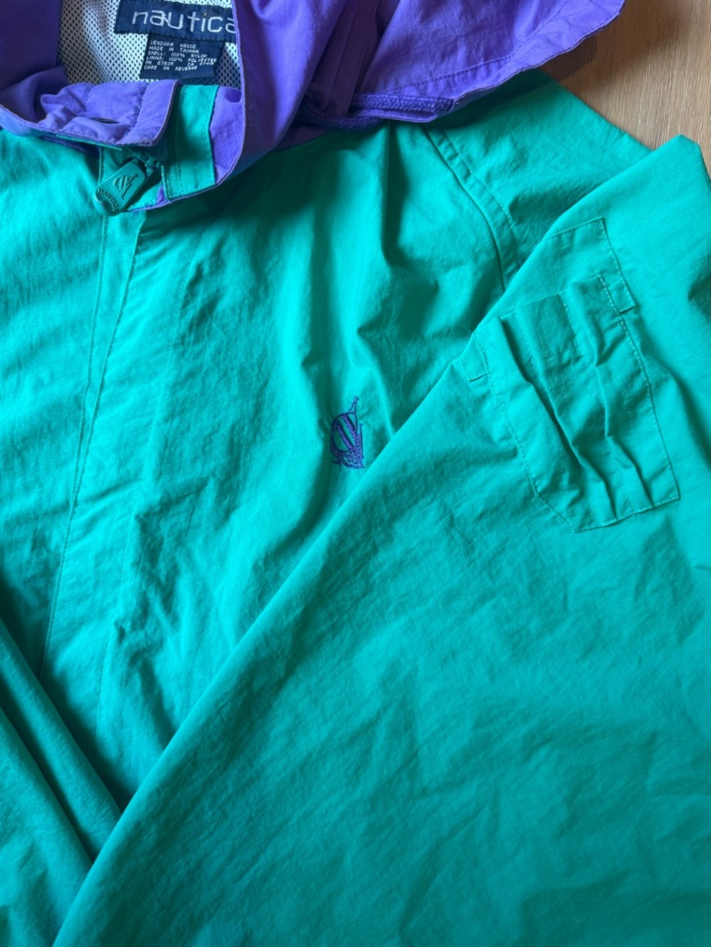 Vintage 90s Men’s Nautica Colorblock Windbreaker Full Zip Jacket XL - Picture 5 of 5
